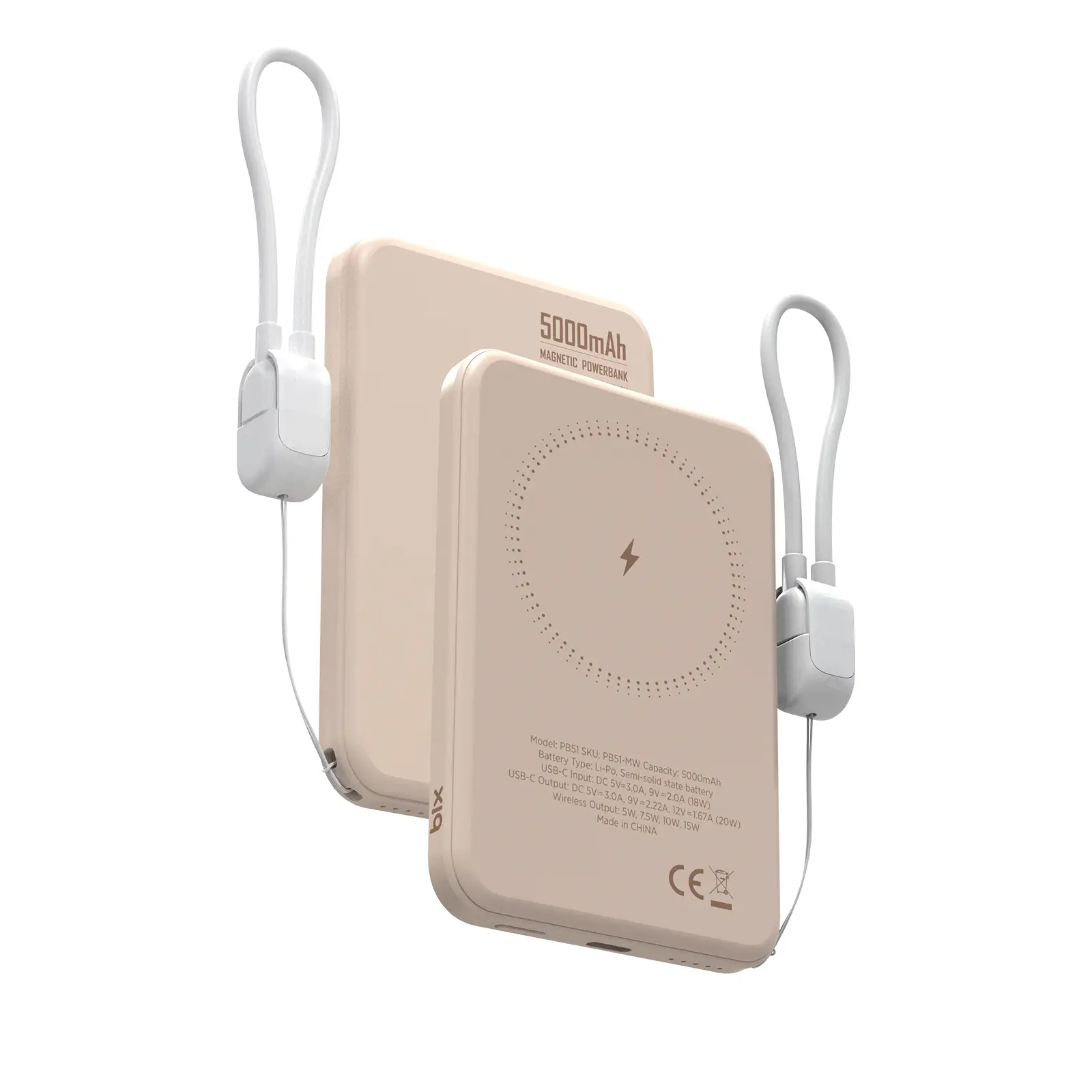PB51 Magnetic Power Bank 5,000mAh